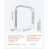 VEVOR Garden Arbor, 94.5 (H) x 98.5 (W) x 15.8 (D) in Metal Archway, Sturdy Outdoor Trellis Arch with Stakes, Easy to Assemble, Pergola Arbor for Plant Climbing Yard Lawn Wedding Party Decoration