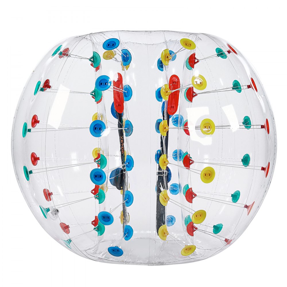 VEVOR Inflatable Bumper Balls 1-Pack, 5FT/1.5M Body Sumo Zorb Ball, 0.8mm Thick PVC Human Hamster Bubble Knocker for Outdoor Sports Team Gaming Play, Bopper Toy for Garden Yard Park, Multicolor