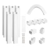 VEVOR Mini Split Line Set Cover 3-inch W 10Ft L, PVC Decorative Pipe Line Cover For Air Conditioner with 5 Straight Ducts & Full Components Easy to Install, Paintable for Heat Pumps, White