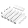VEVOR Mini Split Line Set Cover 3-inch W 10Ft L, PVC Decorative Pipe Line Cover For Air Conditioner with 5 Straight Ducts & Full Components Easy to Install, Paintable for Heat Pumps, White