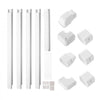 VEVOR Mini Split Line Set Cover 3-inch W 15.8Ft L, PVC Decorative Pipe Line Cover For Air Conditioner with 4 Straight Ducts & Full Components Easy to Install, Paintable for Heat Pumps, White