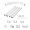 VEVOR Mini Split Line Set Cover 3-inch W 15.8Ft L, PVC Decorative Pipe Line Cover For Air Conditioner with 4 Straight Ducts & Full Components Easy to Install, Paintable for Heat Pumps, White