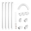 VEVOR Mini Split Line Set Cover 3-inch W 15.8Ft L, PVC Decorative Pipe Line Cover For Air Conditioner with 4 Straight Ducts & Full Components Easy to Install, Paintable for Heat Pumps, White