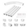VEVOR Mini Split Line Set Cover 3-inch W 17.6Ft L, PVC Decorative Pipe Line Cover For Air Conditioner with 4 Straight Ducts & Full Components Easy to Install, Paintable for Heat Pumps, White
