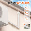 VEVOR Mini Split Line Set Cover 3-inch W 17.7Ft L, PVC Decorative Pipe Line Cover For Air Conditioner with 10 Straight Ducts & Full Components Easy to Install, Paintable for Heat Pumps, White