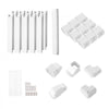 VEVOR Mini Split Line Set Cover 3-inch W 17.7Ft L, PVC Decorative Pipe Line Cover For Air Conditioner with 10 Straight Ducts & Full Components Easy to Install, Paintable for Heat Pumps, White
