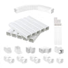VEVOR Mini Split Line Set Cover 3-inch W 17.7Ft L, PVC Decorative Pipe Line Cover For Air Conditioner with 10 Straight Ducts & Full Components Easy to Install, Paintable for Heat Pumps, White