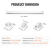 VEVOR Mini Split Line Set Cover 3-inch W 7.4Ft L, PVC Decorative Pipe Line Cover For Air Conditioner with 2 Straight Ducts & Full Components Easy to Install, Paintable for Heat Pumps, White