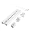 VEVOR Mini Split Line Set Cover 3-inch W 7.4Ft L, PVC Decorative Pipe Line Cover For Air Conditioner with 2 Straight Ducts & Full Components Easy to Install, Paintable for Heat Pumps, White