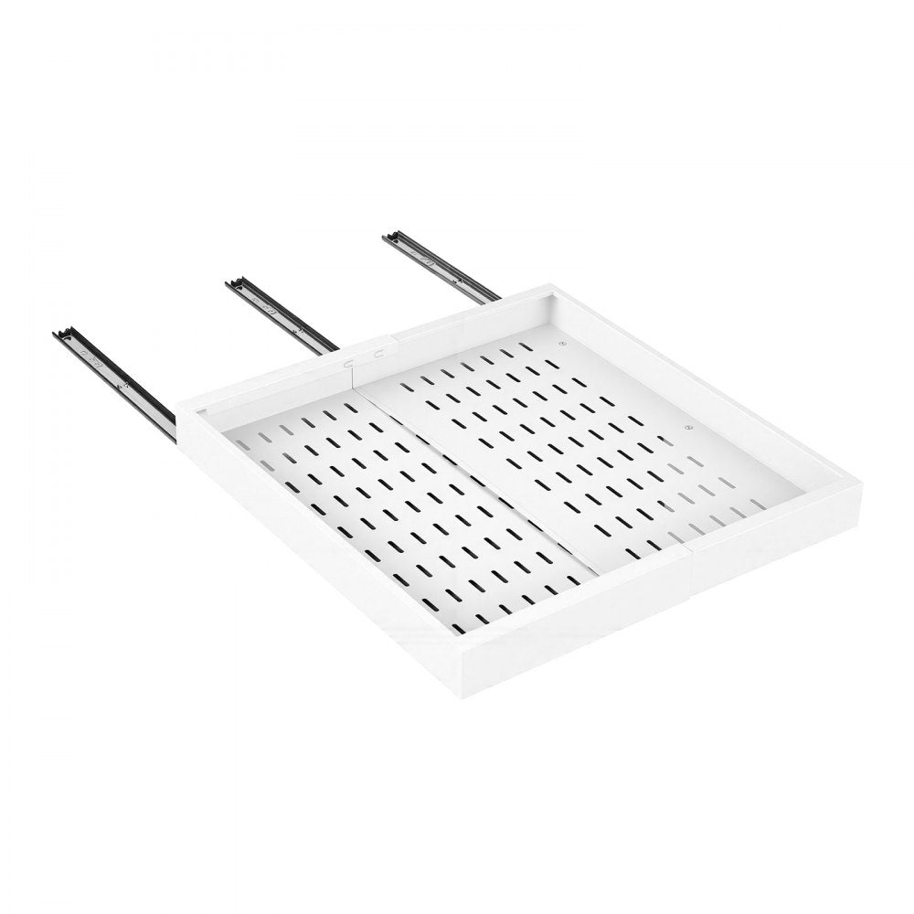 VEVOR Pull Out Cabinet Organizer, 2 Pack Expandable Width (12.2"-18.9"), 20.47" Deep Pull Out Drawers for Cabinets, Sliding Drawer for Kitchen Pantry Cabinet Organizer with Nano Adhesive Strips, White