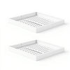 VEVOR Pull Out Cabinet Organizer, 4 Pack Expandable Width (12.2"-18.9"), 20.47" Deep Pull Out Drawers for Cabinets, Sliding Drawer for Kitchen Pantry Cabinet Organizer with Nano Adhesive Strips, White