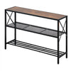 VEVOR Narrow Console Sofa Table, 41.7 inches Behind Couch Table, 3-Tier Long Entryway Table and Skinny Hallway Table, Narrow Sofa Table with Metal Frame, for Entryway, Hallway, Living Room & Bedroom