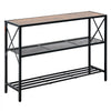 VEVOR Narrow Console Sofa Table, 41.7 inches Behind Couch Table, 3-Tier Long Entryway Table and Skinny Hallway Table, Narrow Sofa Table with Metal Frame, for Entryway, Hallway, Living Room & Bedroom