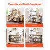 VEVOR Narrow Console Sofa Table, 55.1 inches Behind Couch Table, 3-Tier Long Entryway Table and Skinny Hallway Table, Narrow Sofa Table with Metal Frame, for Entryway, Hallway, Living Room & Bedroom