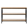VEVOR Narrow Console Sofa Table, 55.1 inches Behind Couch Table, 3-Tier Long Entryway Table and Skinny Hallway Table, Narrow Sofa Table with Metal Frame, for Entryway, Hallway, Living Room & Bedroom