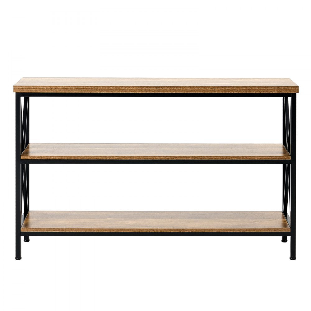 VEVOR Narrow Console Sofa Table, 55.1 inches Behind Couch Table, 3-Tier Long Entryway Table and Skinny Hallway Table, Narrow Sofa Table with Metal Frame, for Entryway, Hallway, Living Room & Bedroom
