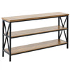 VEVOR Narrow Console Sofa Table, 55.1 inches Behind Couch Table, 3-Tier Long Entryway Table and Skinny Hallway Table, Narrow Sofa Table with Metal Frame, for Entryway, Hallway, Living Room & Bedroom
