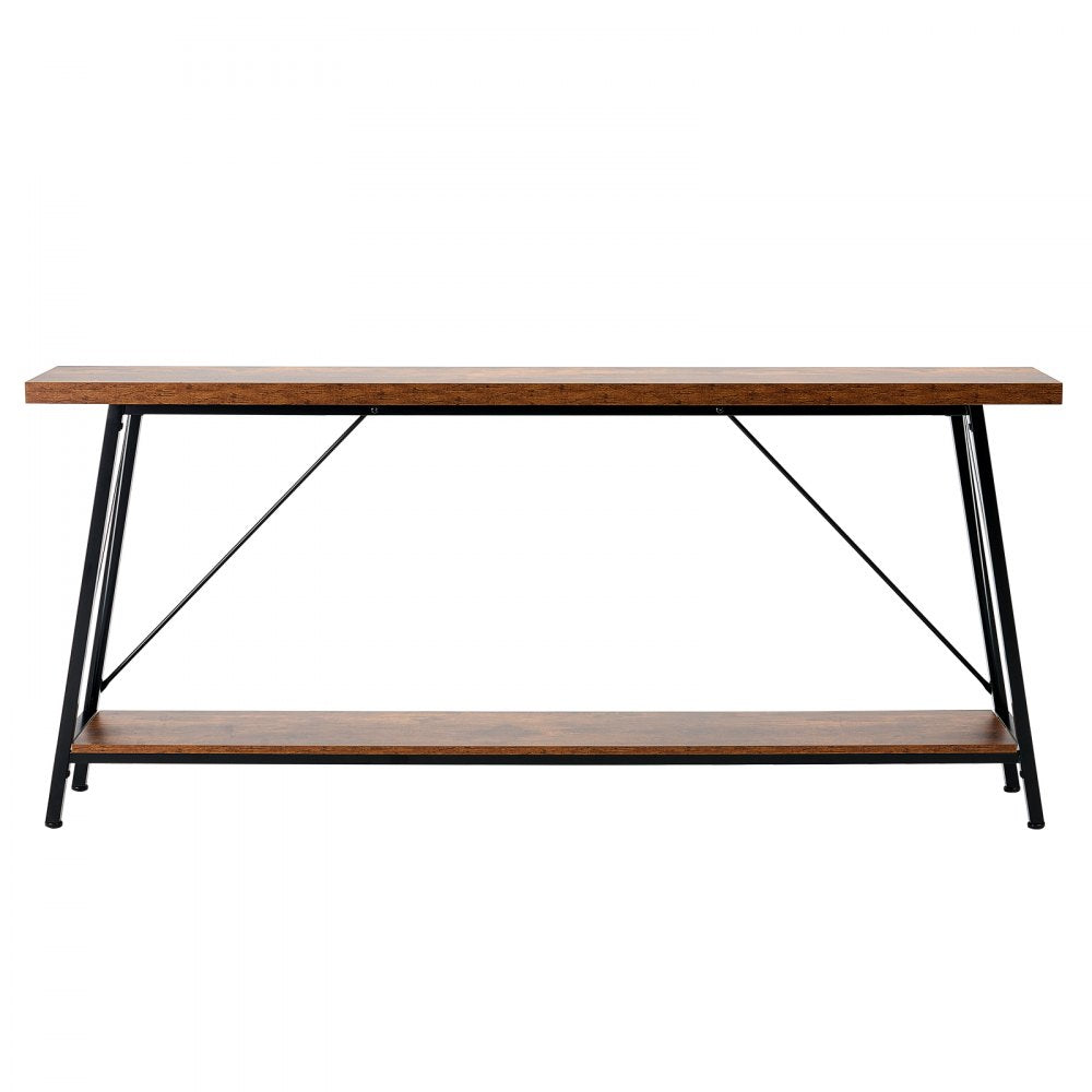 VEVOR Narrow Console Sofa Table, 70.9 inches Behind Couch Table, 2-Tier Long Entryway Table and Skinny Hallway Table, Narrow Sofa Table with Metal Frame, for Entryway, Hallway, Living Room & Bedroom