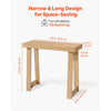 VEVOR 36 in Console Table, Modern Desk Behind the Couch, Wooden Rectangle Entrance Desk, Narrow Long Sofa Table Accent Stand, Ideal for Hallway, Bedroom, Living Room, Foyer, Easy Assembly, Burlywood