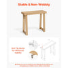 VEVOR 36 in Console Table, Modern Desk Behind the Couch, Wooden Rectangle Entrance Desk, Narrow Long Sofa Table Accent Stand, Ideal for Hallway, Bedroom, Living Room, Foyer, Easy Assembly, Burlywood
