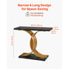 VEVOR 39 in Gold Console Table, Modern Desk Behind the Couch, Wood Rectangle Entrance Desk, Narrow Long Sofa Table Accent Stand with Metal Legs for Hallway, Bedroom, Living Room, Foyer, Easy Assembly