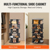 VEVOR 5 Tiers Rotating Shoe Rack Tower, 360°Spinning Shoe Display, Revolving Shoe Rack Storage Round Carousel, Lazy Susan Shoe Rack Organizer, Ideal for Bedroom, Living Room, Entryway, Black