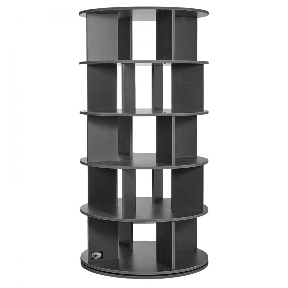 VEVOR 5 Tiers Rotating Shoe Rack Tower, 360°Spinning Shoe Display, Revolving Shoe Rack Storage Round Carousel, Lazy Susan Shoe Rack Organizer, Ideal for Bedroom, Living Room, Entryway, Black