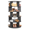 VEVOR 5 Tiers Rotating Shoe Rack Tower, 360°Spinning Shoe Display, Revolving Shoe Rack Storage Round Carousel, Lazy Susan Shoe Rack Organizer, Ideal for Bedroom, Living Room, Entryway, Black