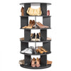 VEVOR 5 Tiers Rotating Shoe Rack Tower, 360°Spinning Shoe Display, Revolving Shoe Rack Storage Round Carousel, Lazy Susan Shoe Rack Organizer, Ideal for Bedroom, Living Room, Entryway, Black