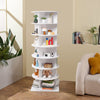 VEVOR 7 Tiers Rotating Shoe Rack Tower, 360°Spinning Shoe Display, Revolving Shoe Rack Storage Round Carousel, Lazy Susan Shoe Rack Organizer with Base for Bedroom, Living Room, Entryway, White
