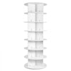 VEVOR 7 Tiers Rotating Shoe Rack Tower, 360°Spinning Shoe Display, Revolving Shoe Rack Storage Round Carousel, Lazy Susan Shoe Rack Organizer, Ideal for Bedroom, Living Room, Entryway, White
