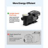 VEVOR Variable Speed Pool Pump, 3 HP, AC 220-240V, 190 GPM, In/Above Swimming Pool Pump with Filter Basket, Powerful Self Priming, Programmable Timer, for Inground and Above Ground Swimming Pool