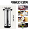 VEVOR Commercial Coffee Urn, 110 Cups Stainless Steel Large Coffee Dispenser, 1500W 110V Electric Coffee Maker Urn For Quick Brewing, Hot Water Urn with Detachable Power Cord for Easy Cleaning, Silver