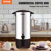 VEVOR Commercial Coffee Urn, 50 Cups Stainless Steel Large Coffee Dispenser, 1000W 110V Electric Coffee Maker Urn For Quick Brewing, Hot Water Urn with Detachable Power Cord for Easy Cleaning, Silver