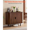 VEVOR Coffee Bar Cabinet, Mid Century Fluted Coffee Bar Table, Buffet Stand Cabinet with 2 Sliding Doors, Sideboard Buffet Station for Living Room, Entryway, Kitchen, 39.3 x 15.7 x 29.5 in, Walnut