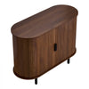 VEVOR Coffee Bar Cabinet, Mid Century Fluted Coffee Bar Table, Buffet Stand Cabinet with 2 Sliding Doors, Sideboard Buffet Station for Living Room, Entryway, Kitchen, 39.3 x 15.7 x 29.5 in, Walnut