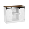 VEVOR Coffee Bar Cabinet, 41.8 x 15.8 x 32.1 in Farmhouse Coffee Bar Cabinet with 3-Tier Storage, Coffee Bar Table with Barn Doors, Farmhouse Sideboard Buffet Cabinet for Living Room, Entryway