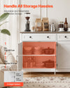 VEVOR Coffee Bar Cabinet, Farmhouse Coffee Bar Table with 2 Drawers, Buffet Stand Cabinet with 4 Barn Doors, Sideboard Buffet Station for Living Room, Entryway, Kitchen, 55.1 x 15.5 x 31.5 in, White