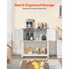 VEVOR Coffee Bar Cabinet, 31.5 x 13.8 x 34.6 in Farmhouse Coffee Bar Cabinet with 3-Tier Storage, Coffee Bar Table with Magnet Doors, Farmhouse Sideboard Buffet Cabinet for Living Room, Entryway