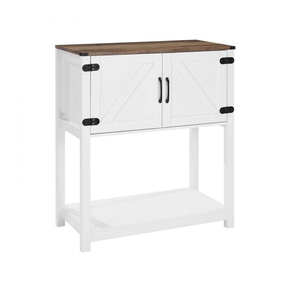 VEVOR Coffee Bar Cabinet, 31.5 x 13.8 x 34.6 in Farmhouse Coffee Bar Cabinet with 3-Tier Storage, Coffee Bar Table with Magnet Doors, Farmhouse Sideboard Buffet Cabinet for Living Room, Entryway