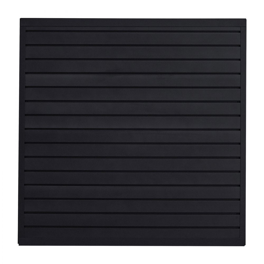 VEVOR Slat Wall Paneling, 4 x 4 ft, PVC Garage Slatwall with Modular Design, Black Slat Wall Easy-to-Install Adjustable Slatwall Panel with Coupling Structure & DIY Cutting, Fits for Storage & Display