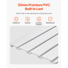 VEVOR Slat Wall Paneling, 8 x 4 ft, PVC Garage Slatwall with Accessories, White Slat Wall Easy-to-Install Adjustable Slatwall Panel with Coupling Structure & DIY Cutting, Fits for Storage & Display
