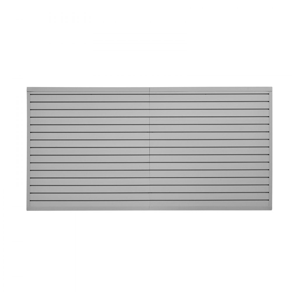 VEVOR Slat Wall Paneling, 8 x 4 ft, PVC Garage Slatwall with Modular Design, Grey Slat Wall Easy-to-Install Adjustable Slatwall Panel with Coupling Structure & DIY Cutting, Fits for Storage & Display