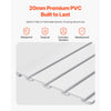 VEVOR Slat Wall Paneling, 2 x 4 ft, PVC Garage Slatwall with Modular Design, White Slat Wall Easy-to-Install Adjustable Slatwall Panel with Coupling Structure & DIY Cutting, Fits for Storage & Display