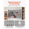 VEVOR Slat Wall Paneling, 2 x 4 ft, PVC Garage Slatwall with Modular Design, Grey Slat Wall Easy-to-Install Adjustable Slatwall Panel with Coupling Structure & DIY Cutting, Fits for Storage & Display