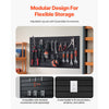 VEVOR Slat Wall Paneling, 2 x 4 ft, PVC Garage Slatwall with Modular Design, Black Slat Wall Easy-to-Install Adjustable Slatwall Panel with Coupling Structure & DIY Cutting, Fits for Storage & Display