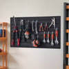 VEVOR Slat Wall Paneling, 2 x 4 ft, PVC Garage Slatwall with Modular Design, Black Slat Wall Easy-to-Install Adjustable Slatwall Panel with Coupling Structure & DIY Cutting, Fits for Storage & Display