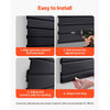 VEVOR Slat Wall Paneling, 2 x 4 ft, PVC Garage Slatwall with Modular Design, Black Slat Wall Easy-to-Install Adjustable Slatwall Panel with Coupling Structure & DIY Cutting, Fits for Storage & Display
