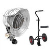 VEVOR Propane Tank Top Heater with Portable Trolley, 15000 BTU Rapid Heating 180-Degree Infrared Radiant Tank Top Gas Heater for 20-40lb Propane Tanks, for Ice Fishing/ Hunting/Outdoor Single Burner