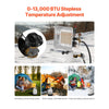 VEVOR Propane Tank Top Heater, 13000 BTU Rapid Heating 180-Degree Infrared Radiant Tank Top Gas Heater, Stepless Temperature Adjustment for Ice Fishing/ Hunting/Outdoor Work, Single Burner Square